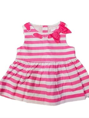 Janie and Jack Pink and White Striped Sleeveless Shirt 4 NWT *READ